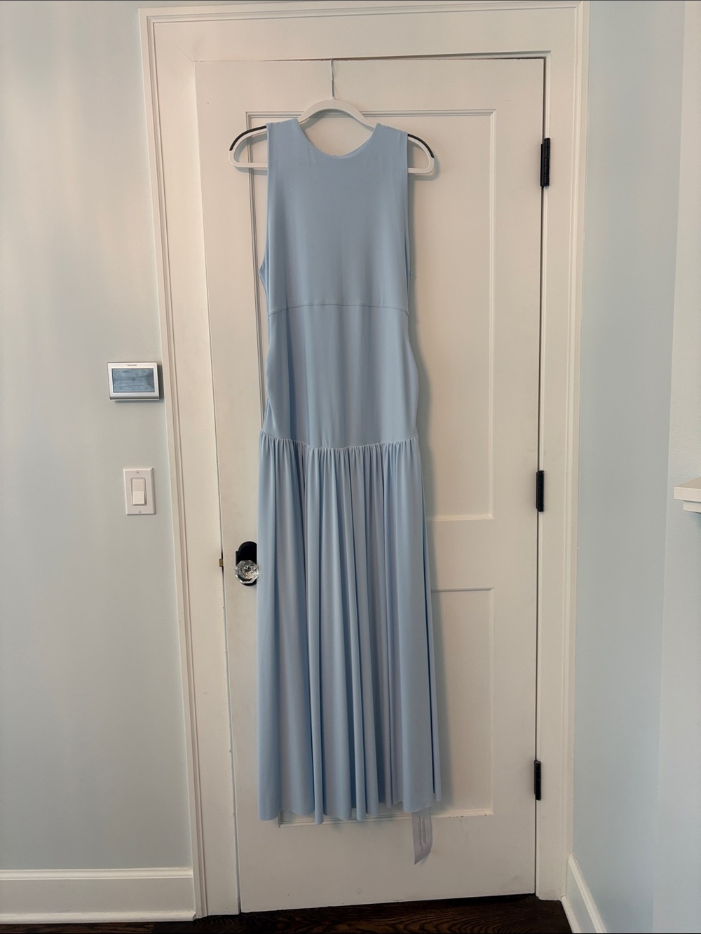 NWT Club L London, size US 10 powder blue crew-neck maternity